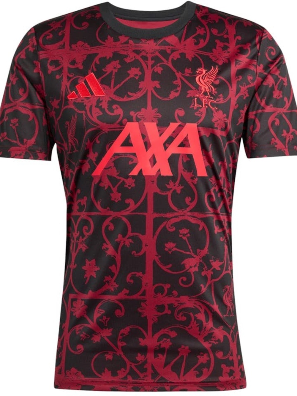 Brand New Adidas Liverpool FC Men's Black & Red AXA Training Jersey